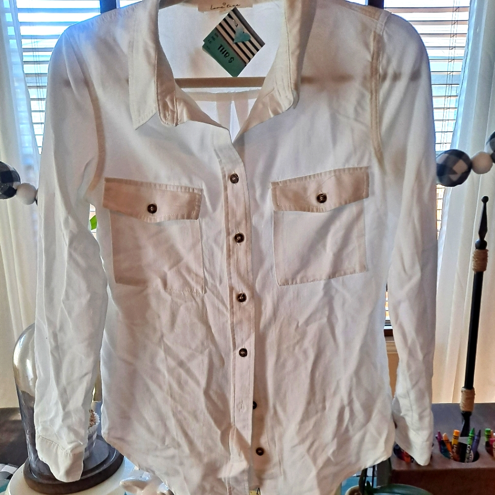 Love Tree White Button Down